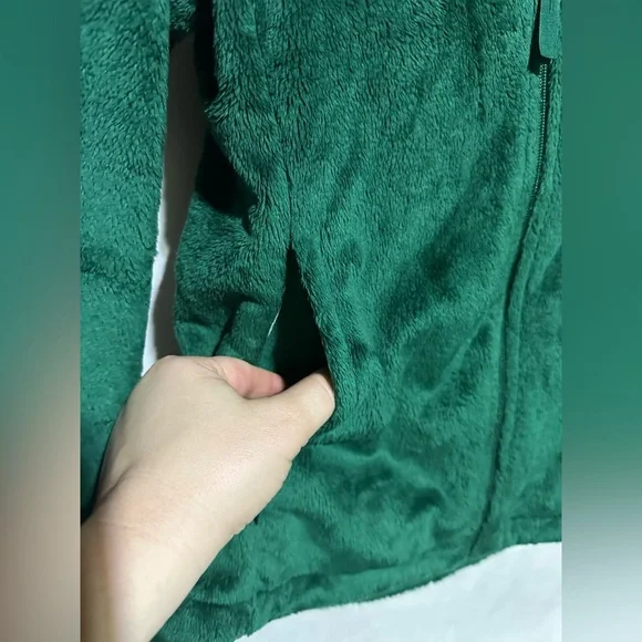 THE NORTH FACE OSITO FULL ZIP JACKET Emerald Green Jewel Tone Womens S Fuzzy EUC - Picture 5 of 7
